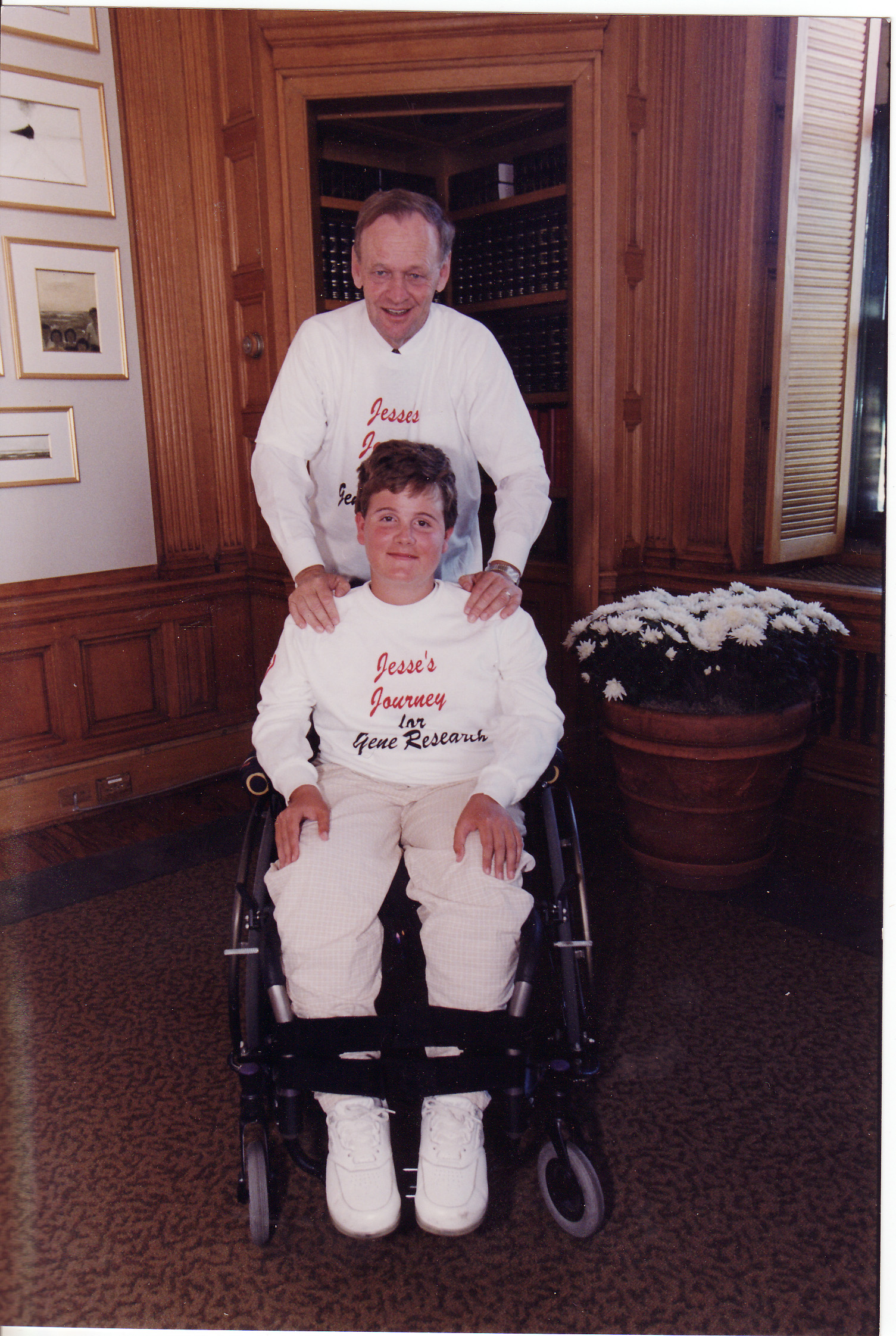 Jesse Davidsion in the Ottawa office of Canadian Prime Minister Jean Chretien
